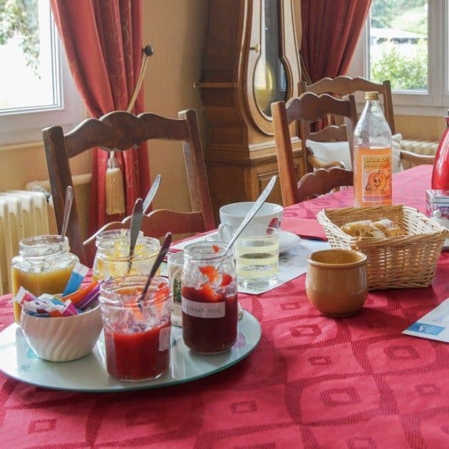 petit déjeuner apres une nuit chez lecarpentier